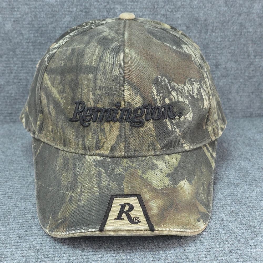 Remington Hat Cap Mens‎ Flexfit L XL Green Camo Hunting Outdoor Fishing Shooting